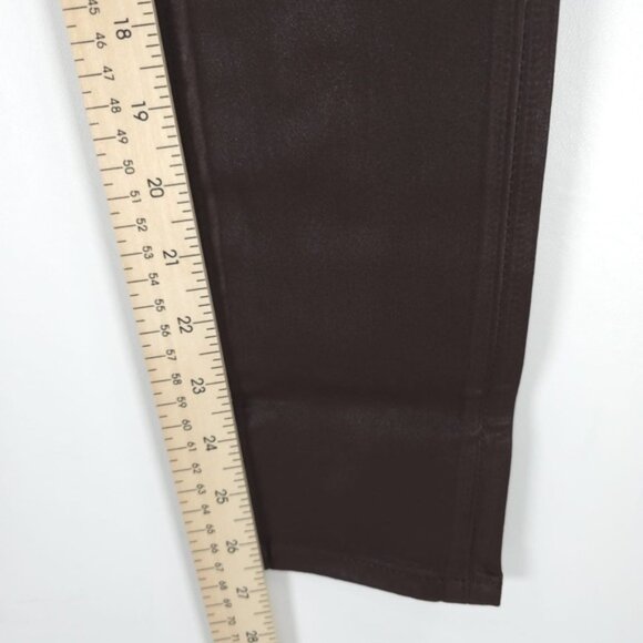 NWT‎ JOE’S THE CHARLIE High Rise Coated Skinny Ankle Brown Pants Size 24 - Picture 14 of 16